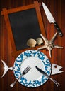 Seafood Menu Background Royalty Free Stock Photo