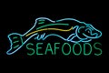 Seafood Neon Sign Royalty Free Stock Photo