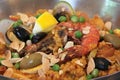 Seafood paella