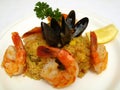 Seafood Paella Royalty Free Stock Photo