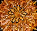 Seafood paella