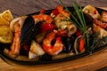 Seafood pan mix Royalty Free Stock Photo