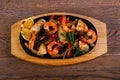 Seafood pan mix Royalty Free Stock Photo