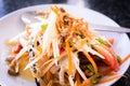 Seafood papaya salad