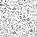 Seafood pattern