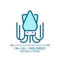 Seafood pixel perfect blue RGB color icon