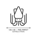 Seafood pixel perfect linear icon