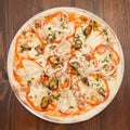 Seafood pizza