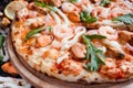 Seafood pizza delicious italian meal