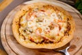 Seafood pizza dough thin frame