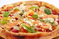 Seafood Pizza with Salmon Royalty Free Stock Photo