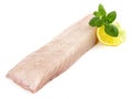 Seafood - Pollack Loin - Fish raw isolated on white Background Royalty Free Stock Photo