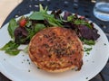 Seafood quiche salad