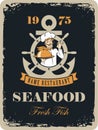 Seafood restaurant with maritime cook Royalty Free Stock Photo