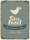 Seafood restaurant menu