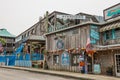 Seafood restaurant and a souvenir shop in Cedar Key, Florida