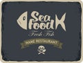 Seafood restaurants with fish Royalty Free Stock Photo