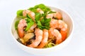 Seafood salad, shrimps Royalty Free Stock Photo