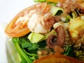 Seafood salad italian dressing Royalty Free Stock Photo