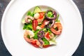 Seafood salad. Italian restaurant. Menu. Free space Royalty Free Stock Photo