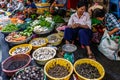 Seafood in the shop, Xom Chieu Market, Saigon, South of Vietnam Royalty Free Stock Photo