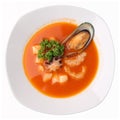 Seafood soup with tomatoes