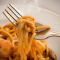 Seafood Spaghetti Royalty Free Stock Photo