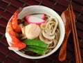 Seafood Udon Noodle Soup, Popular Japanese Dish Royalty Free Stock Photo