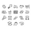 Seafood Vector Illustration Set