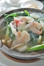 Seafood vegetable hot pot