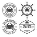 Seafood vintage emblems