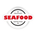 Seafood vintage stamp sign