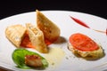 Seafood wrap stuffed with lobster and Scallops Royalty Free Stock Photo