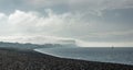 Seaford Head in Cloud with Sunlight