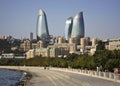 Seafront in Baku town. Azerbaijan Royalty Free Stock Photo