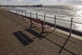 Seafront bench Royalty Free Stock Photo