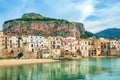 Seafront of Cefalu. Sicily, Italy Royalty Free Stock Photo