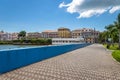 Seafront Colorful Buildings in Panama City Royalty Free Stock Photo