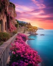 French Riviera, view of stunning picturesque coastal town