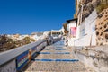 Seafront promenade in Fira, a largest town in Santorini. Cyclades Islands, Greece Royalty Free Stock Photo