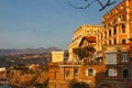 Seafront at sunset. Sorrento. Naples. Italy Royalty Free Stock Photo