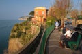 Seafront and Via Aniello Califano. Sorrento. Naples. Italy Royalty Free Stock Photo