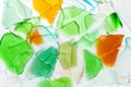 Seaglass stones background