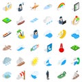 Seagoing icons set, isometric style Royalty Free Stock Photo