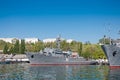 Seagoing Minesweeper of The Black Sea Fleet of the Russian Navy in the Sevastopol Bay Royalty Free Stock Photo