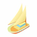 Seagoing vessel icon, cartoon style