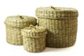 Seagrass basket set Royalty Free Stock Photo