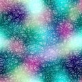 Seagreen blur pattern with doodles. Royalty Free Stock Photo