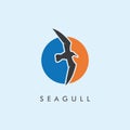 Seagul bird illustration Royalty Free Stock Photo