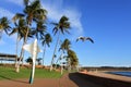 Dampier foreshore esplanade pedestrian walkway Western Australia Royalty Free Stock Photo